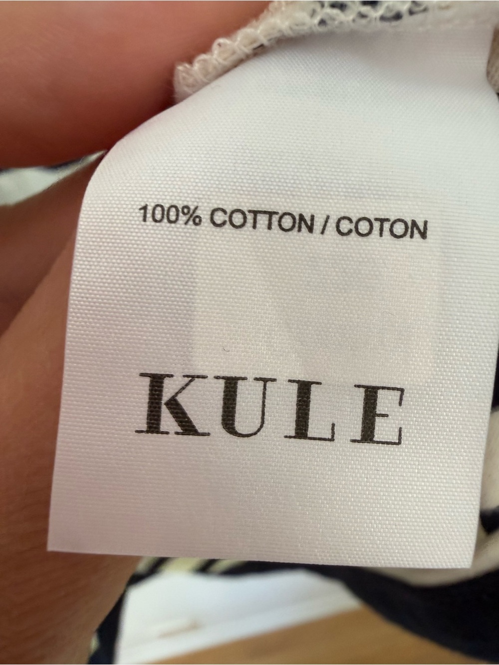 KULE XL NWT Navy White Striped Cotton Dress Nautical Coastal Summer - Picture 5 of 7